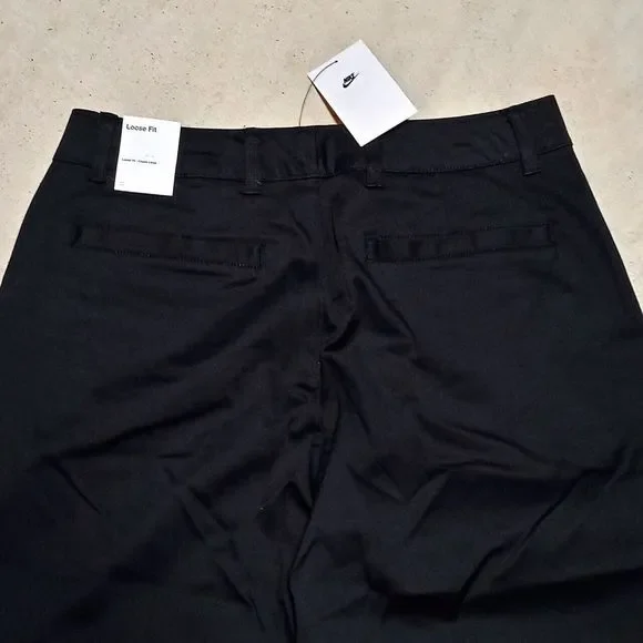 Nike Life Black Cotton Chino Loose Fit Pants (DX6027-010) - Mens Size 32 (32x32) - Picture 11 of 12